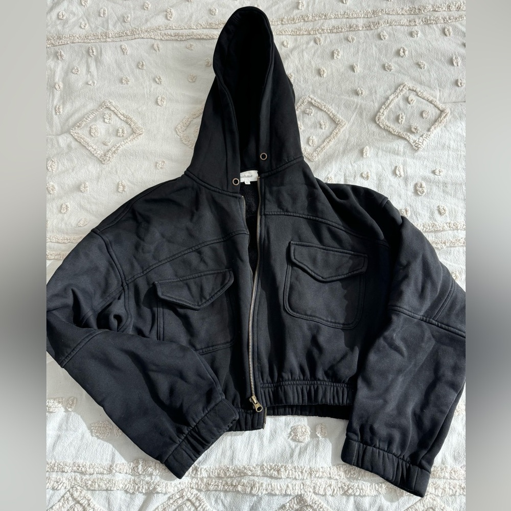 Bohme cropped oversized hoodie